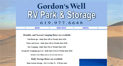 Desktop Screenshot of gordonswellrvpark.com